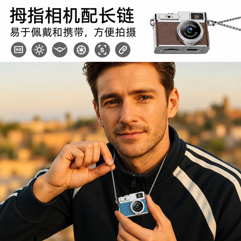 AC-G1吊坠式迷你相机佩戴方式