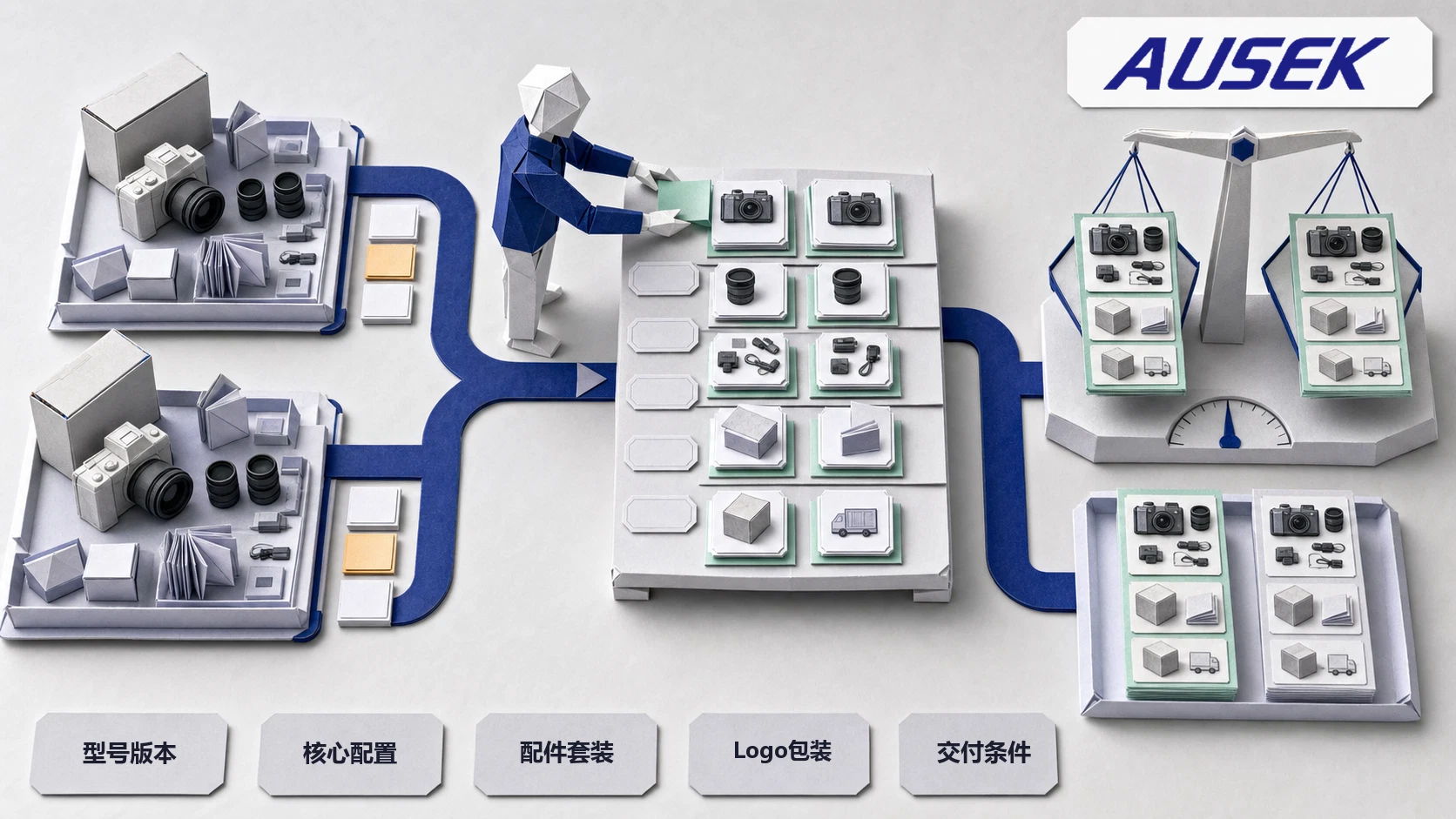 纸艺采购人员把两份相机方案按型号版本、核心配置、配件套装、Logo包装和交付条件逐项对齐后再比较。